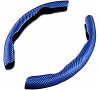LANAZU Coprivolante Antiscivolo in Fibra di Carbonio da 2 Pezzi, per BMW 3 Series M3 E90 E91 E92 E93 F30 F31 Snap on Copri Volante per Auto coprivolante segmentato, B-Blue
