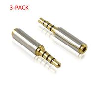 lanbao881 [3-Pack] Gold 3.5 mm Male to 2.5 mm Female Stereo Audio Adapter + Gift (Card Reader) els2gt @ TZA