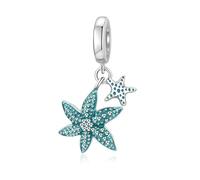 LANBEIDE Charm a forma di stella marina per charm Pandora, in argento Sterling 925, per braccialetti Pandora, regali per donne, Argento sterling