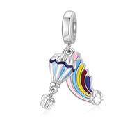 LANBEIDE Perline da viaggio per charm Pandora, in argento Sterling 925, per braccialetti Pandora, regali per donne, 4.5 mm, Argento sterling