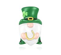LANBEIDE St. Patriks Day Charms per Pandora Charms Folletti con cappello verde, charm in argento Sterling con perle di San Patrizio, regalo per donne, Argento sterling