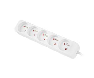 LANBERG 1.5 m White 5 x 230 V Lantern Extension PL. Cable from Full Copper