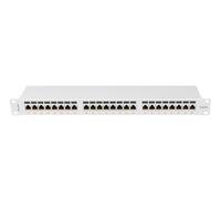 Lanberg 19" Patchpanel 1U cat.6A FTP geschirmt grau Patch PPSA-1024-S