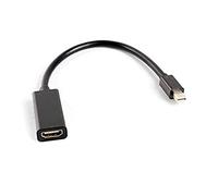 lanberg AD-0005-BK - Adattatore Mini Displayport 1.2 (Mini DP) a HDMI A (1.3B), con Cavo, 20 cm, Colore: Nero