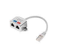 lanberg ad 0026 della S RJ45 Maschio a Femmina RJ45 2 X Splitter Fast Ethernet Adattatore a T Grigio