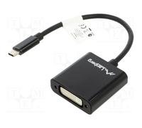 AD-UC-DV-01 Adattatore USB 3.1 DVI-I (24+5) Femmina, Connettore USB C Nichela...