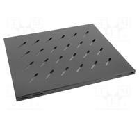 LANBERG - Vassoio Fisso AK-1003-B per Armadio Rack 19 1U 465 x 500 mm Fino a 20 kg di carico Nero