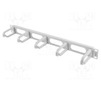 LANBERG Lanbergg - Organizzatore per Cavi 5 Anelli in plastica 1U Tipo B Rack 19 Grigio