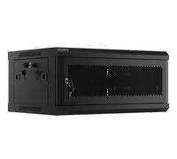 Lanberg Armadio rack 19" montaggio a parete 4U/600X450 con porta perforata nera
