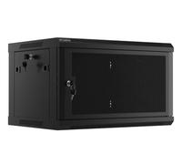 Lanberg Armadio rack 19" montaggio a parete 6u/600x450 con porta perforata nera