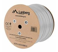 lanberg Bobina Cat.7 SFTP 305M Solido Cu LSZH CPR + Fluke Passato Grigio