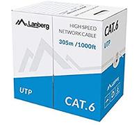 Bobina cat.6 lanberg utp rj45 solido cca awg24 305m grigio - 5901969406344