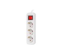 lanberg Branded Strip Model 3 Schuko Outlets Strip with White Protection 1.5 m