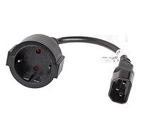 Cavo adattatore Lanberg CA-C14E-10CC-0018-BK Schuko CEE7 femmina a IEC 320 C14 maschio 20 cm