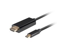 Cavo USB-C a HDMI LANBERG maschio/maschio 4K 60 Hz 0,5 m nero