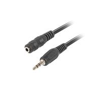lanberg ca-10cc mjfj BK 0015 Jack Maschio a Jack da 3.5 mm Femmina Stereo Audio Cable, 1,5 m Nero