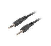 Lanberg CA-MJMJ-10CC-0020-BK cavo audio 2 m 3,5mm Nero - Nouvo