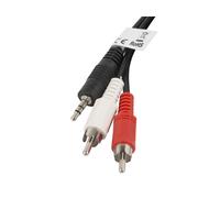 Lanberg CA-MJRC-10CC-0020-BK Cavo audio RCA da 2 m da 3,5 mm nero, rosso, bianco - Nouvo