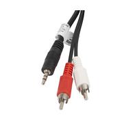 lanberg ca-10cc mjrc BK 0050 Jack Maschio su 2 X RCA Maschio Cavo Audio Stereo, 5 m Nero
