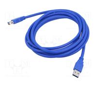 LANBERG Extension Cable USB 3.0 AM-AF 3M Blue