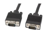 lanberg CA-VGAC-10CC-0050-B - Cavo Vga (15 Poli), con Nucleo in ferrite, 5 m, Colore: Nero