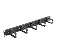 Lanberg Cable Management Panel Type B, 19'', 1U, Nero