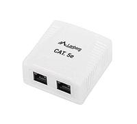 lanberg Cat.5e Superficie Rosette UTP 2x Prende il Bianco RJ45