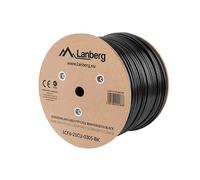 Lanberg Cavo di rete per esterni LCF6-21CU-0305-BK AWG23 Cat6 FTP rigido 305 m Nero