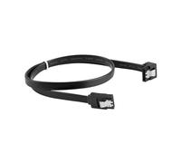 LANBERG - Cavo SATA Data II (6 GB/S) F/F 50 cm, in Metallo con Clip Angled Nero