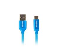 LANBERG Cavo USB 2.0 Maschio/USB C Maschio A Rapida Carica 3.0 1,8 m Blu