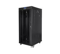 LANBERG Free Standing Rack 19inch Cabinet 27U 800x1000 vetro porta LCD Flat Pack juodas