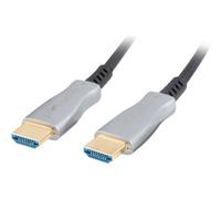 Cavo HDMI Lanberg CA-HDMI-20FB-0100-BK 10m 2.0 ARC Ethernet Nero/Argento