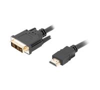 LANBERG KABEL HDMI -> DVI-D(24+1) M/M DUAL LINK 4K 30HZ, CZARNY 1.8M