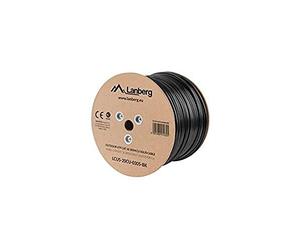 LANBERG Kabel INSTALACYJNY UTP, Kat. 5E, DRUT Outdoor CU, 305M, Czarny