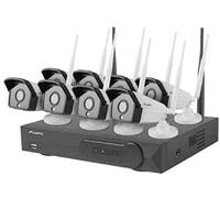 LANBERG Kit WiFi NVR ICS-0808-0013 8 * Fotocamere 1.3 MP RJ45/Wi-Fi infrarossi registratore 8 canali con capacità per HDD 6 TB HDMI/VGA