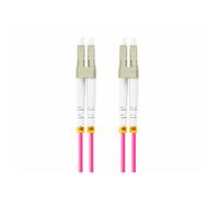 Lanberg MULTI LC/UPC-LC/UPC DUPLEX OM4 50/125 LSZH PURPLE 5M FIBRE LOCK