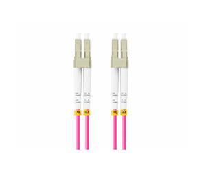 Lanberg MULTI LC/UPC-LC/UPC DUPLEX OM4 50/125 LSZH PURPLE 5M FIBRE LOCK