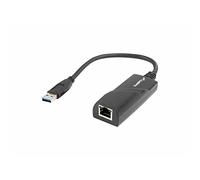 Lanberg Adattatore USB-A Ethernet NC-1000-01 USB 3.0 1000 Mbps RJ45 Nero