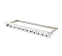 Lanberg Pannello patch vuoto 24 porte 1U 19" FTP per modulo Keystone grigio