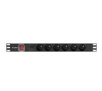PDU-06E-0200-BK-BK Presa elettrica: Prese di sicurezza: 6 230VAC 16A nero 2 m