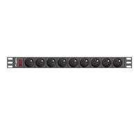 Lanberg PDU-09E-0300-BK Stromverteilereinheit PDU 9 AC-Ausgänge Accessori rack 1