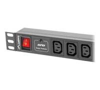 Lanberg PDU-10I-0200-IEC-BK 1U Orizzontale Nero 10 presa(e) AC Accoppiatore C13