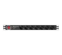 Unità di Distribuzione di Energia Lanberg PDU-PRO-07F-0200-BK 6 Uscita/e - Commutabile - 1U - Monofase