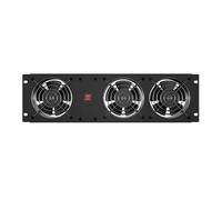 Lanberg Piastra di ventilazione verticale 19" 3U per rack tre ventole 230 V nero