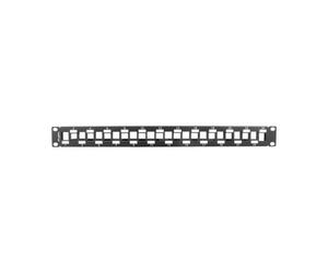 Lanberg PPKS-1224-B Rack 1U Nero Metallico e Plastica con Compatibilità Estesa