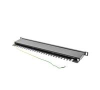 Lanberg PPS5-0024-B Cat5 Cat5e Nero Metallo Montaggio a rack 0.5U 445 mm 19" 0.5