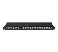 Lanberg PPSA-1024-B Cat6a F/UTP (FTP) Nero ABS Metallo Montaggio a rack 1U 19" 1
