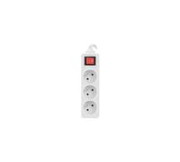 LANBERG PS1-03E-0300-W REGLETA DE ENCHUFES 3M Blanca 3X 230V PL con INTERRUPTOR