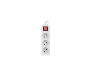 LANBERG PS1-03E-0300-W REGLETA DE ENCHUFES 3M Blanca 3X 230V PL con INTERRUPTOR