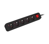 Lanberg PS1-05E-0150-BK prolunghe e multiple 1,5 m 5 presa(e) AC Interno Nero